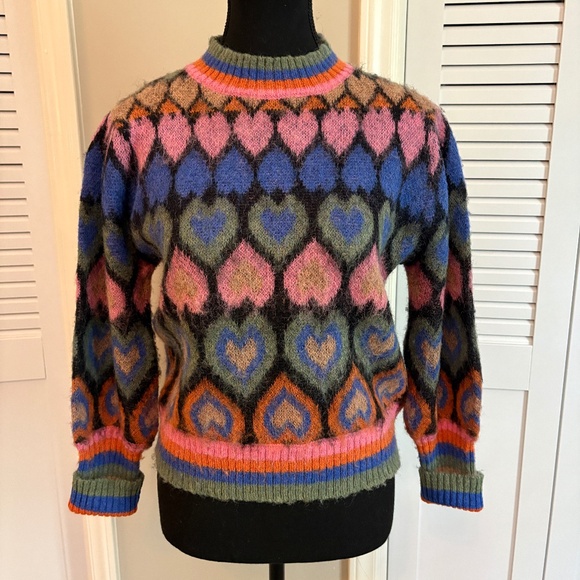 SensUniq Paris Hearts Sweater Multicolor One Size (TU) - Picture 2 of 5